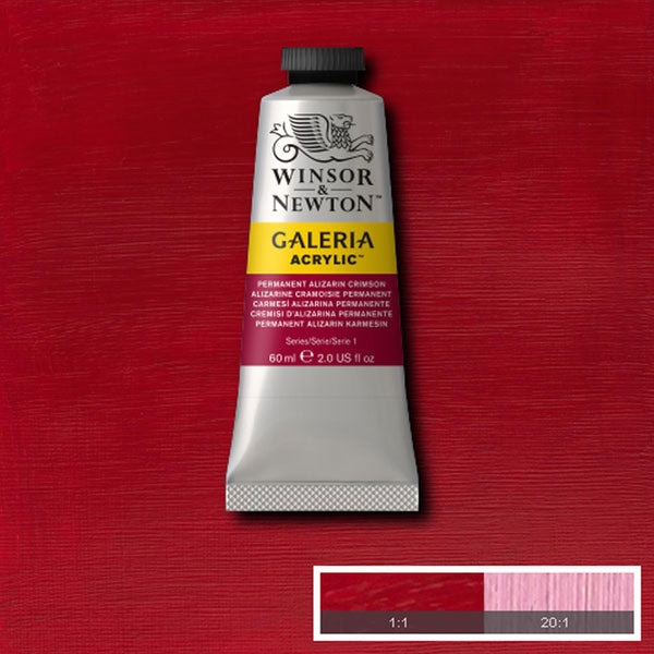Winsor en Newton - Galeria Acryl -kleur - 60 ml - Permanente Alizarin Crimson