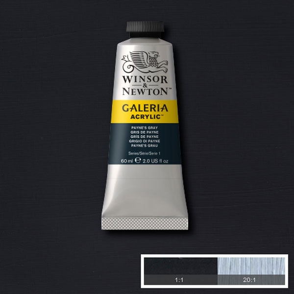Winsor et Newton - Galeria Acrylic Couleur - 60 ml - Paynes Gray