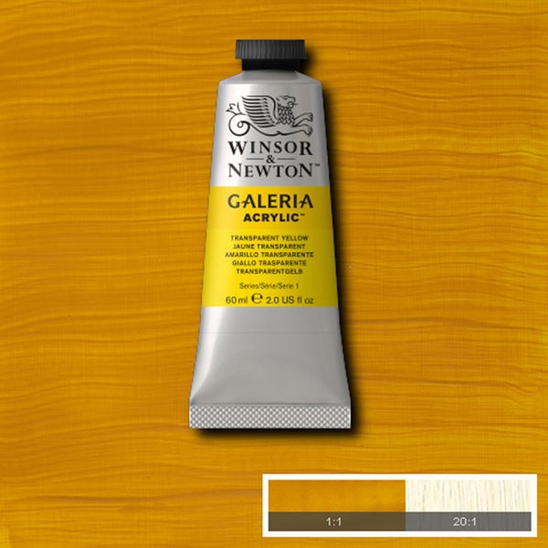 Winsor et Newton - Couleur acrylique de Galeria - 60 ml - Jaune transparent