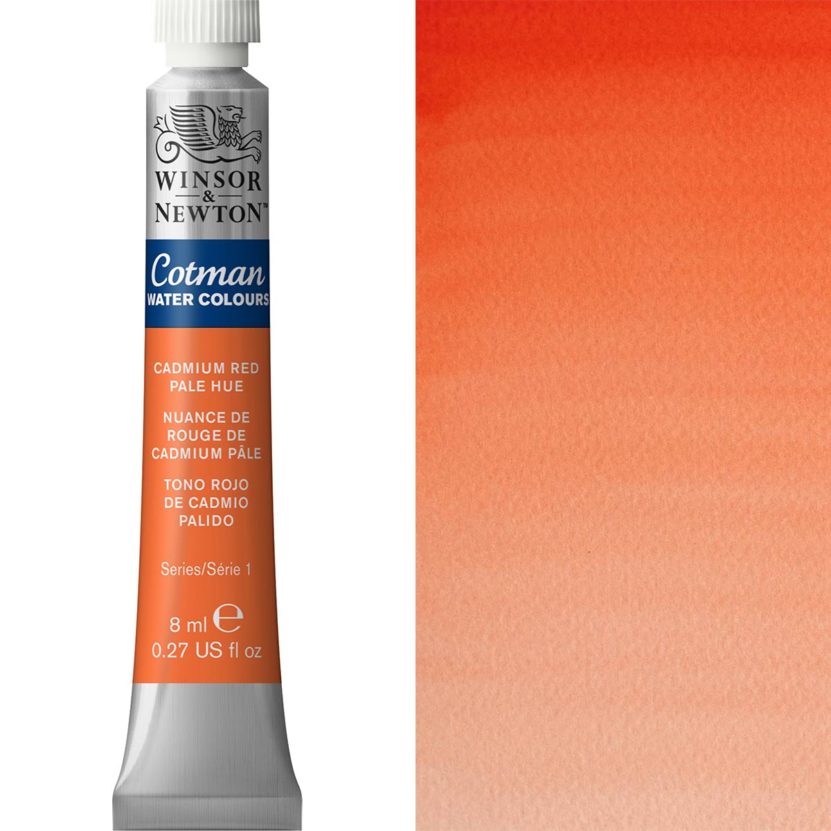 Winsor and Newton - Cotman Watercolour - 8ml - Cadmium Red Pale