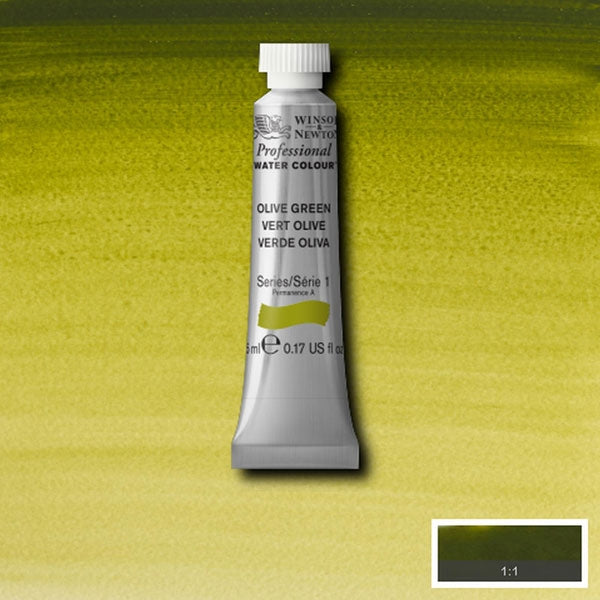 Winsor e Newton - Watercolor degli artisti professionisti - 5 ml - Green d'oliva