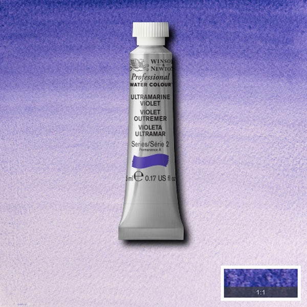 Winsor e Newton - Watercolor degli artisti professionisti - 5 ml - viola ultramarine