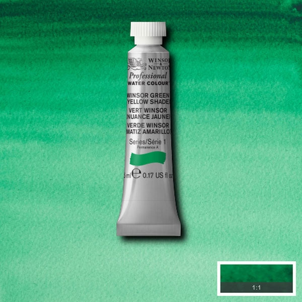 Winsor and Newton - Professional Artists' Watercolour - 5ml - Winsor Green Yellow Shade