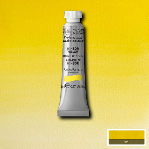 Winsor et Newton - Aquarelle des artistes professionnels - 5 ml - Winsor Yellow