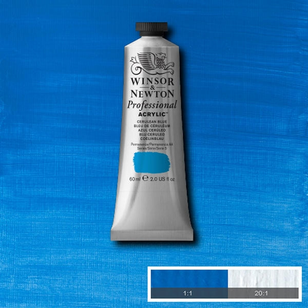 Winsor und Newton - Acrylfarbe der professionellen Künstler - 60 ml - Cerulean Blue Chromium