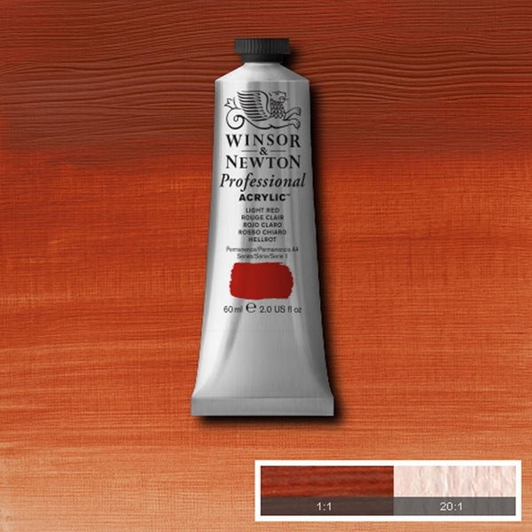 Winsor and Newton - Professional Artists' Acrylic Colour - 60ml - Light Red