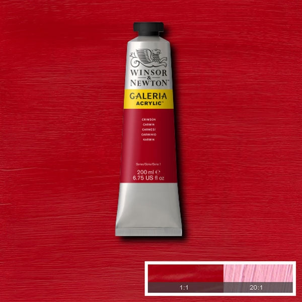 Winsor en Newton - Galeria Acryl -kleur - 200 ml - Crimson