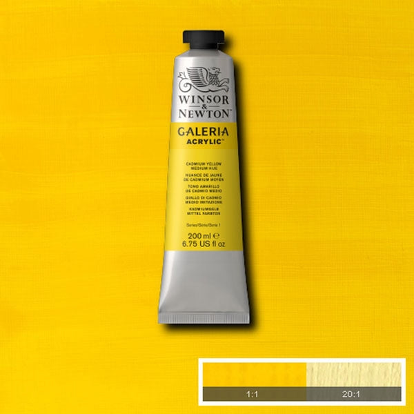Winsor en Newton - Galeria Acryl -kleur - 200 ml - Cadmium geel medium
