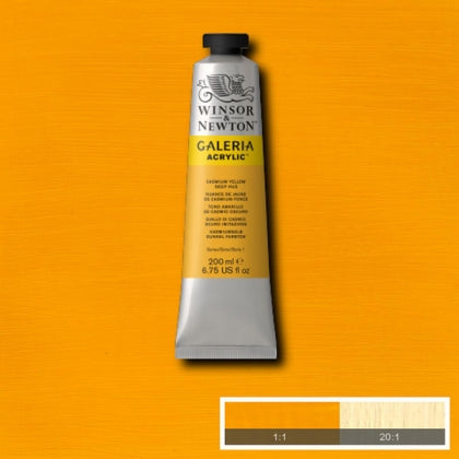 Winsor et Newton - Galeria Couleur acrylique - 200 ml - Cadmium jaune profond