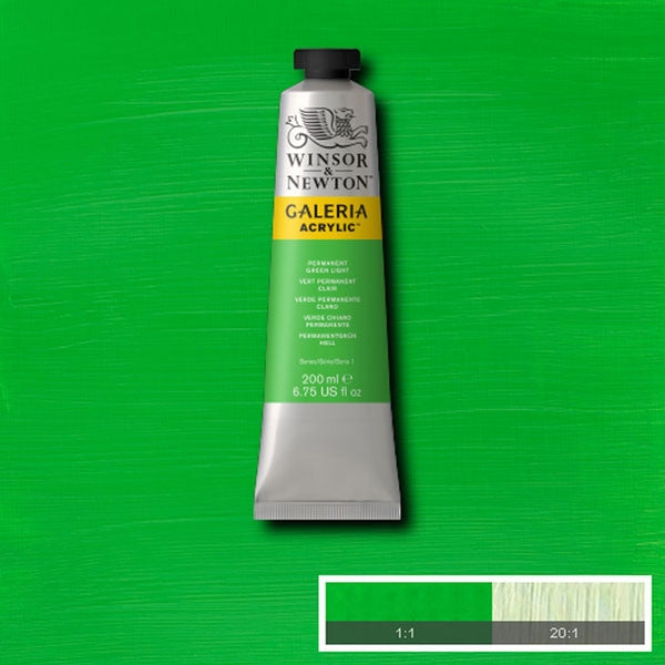 Winsor e Newton - Colore acrilico Galeria - 200 ml - Luce verde permanente