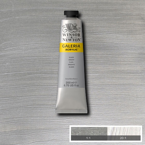 Winsor et Newton - Couleur acrylique de Galeria - 200 ml - argent