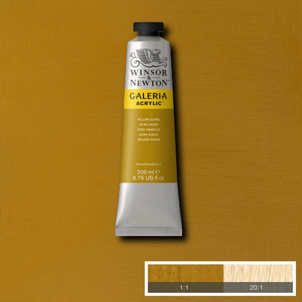 Winsor and Newton - Galeria Acrylic Colour - 200ml - Yellow Ochre