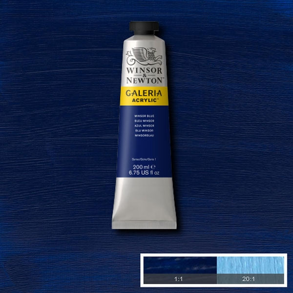 Winsor en Newton - Galeria Acryl -kleur - 200 ml - Winsor Blue