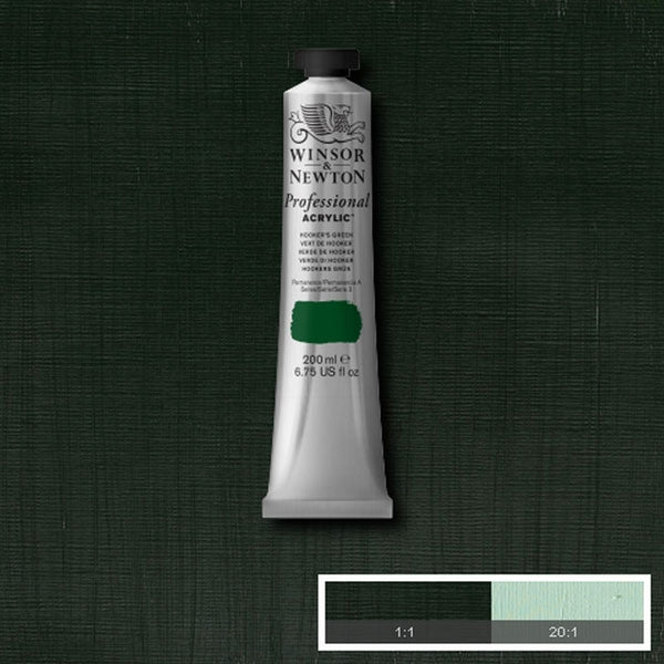 Winsor e Newton - Colore acrilico degli artisti professionisti - 200ml - Hookers Green
