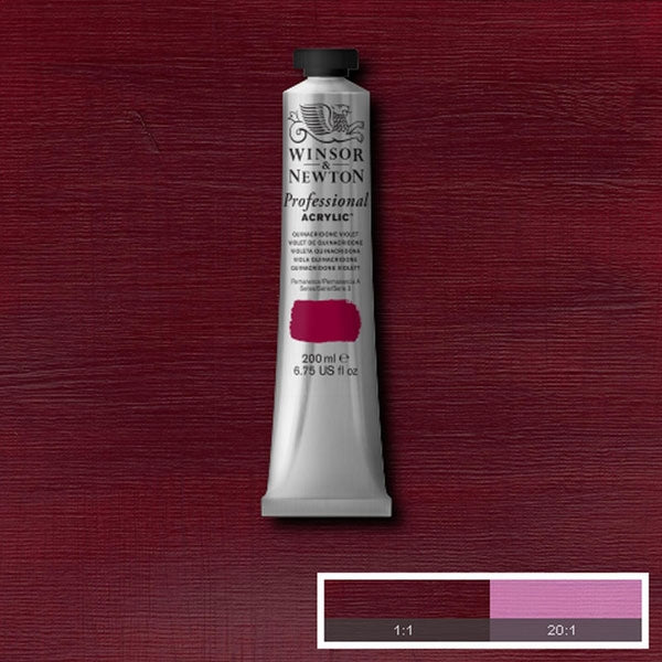 Winsor und Newton - Acrylfarbe der professionellen Künstler - 200 ml - Quinacridon Violet