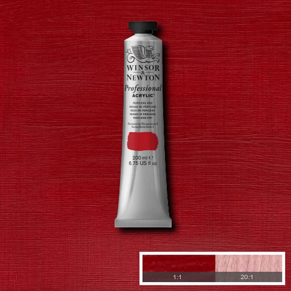 Winsor and Newton - Professional Artists' Acrylic Colour - 200ml - Perylene Red