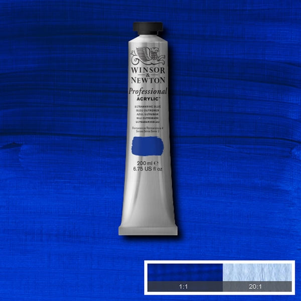 Winsor und Newton - Acrylfarbe der professionellen Künstler - 200 ml - Ultramarinblau