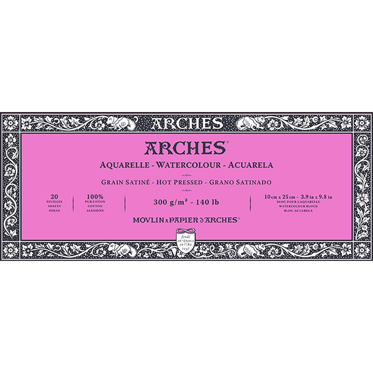 Archi - Carta per acquerello - Blocco - 4x10 pollici | 10x25cm - HP