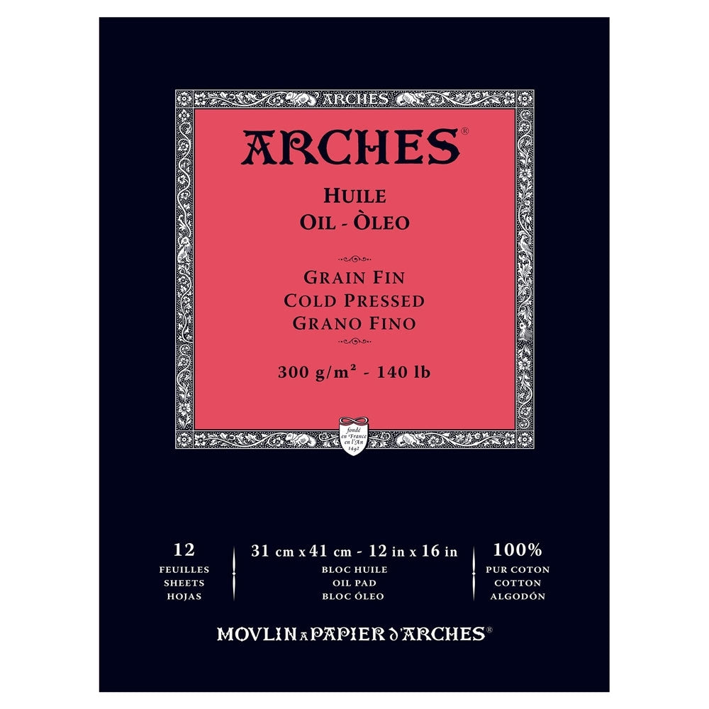 Arches - Oil Paper pad - 31x41cm (16 x12 ) Glued