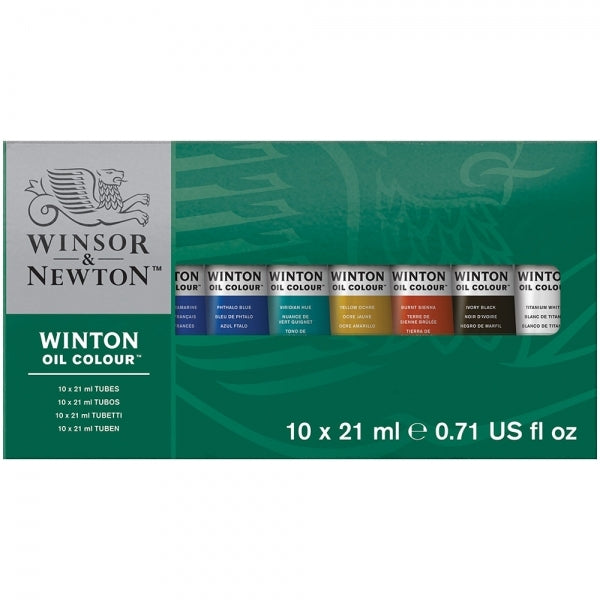 Winsor und Newton - Winton Ölfarbe - 10 x 21 ml Basis -Set