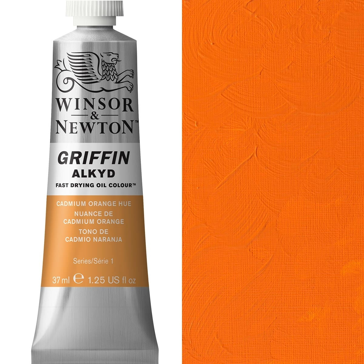 Winsor und Newton - Griffin Alkydölfarbe - 37 ml - Cadmium Orange Farn