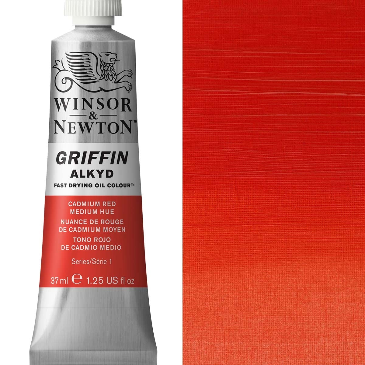Winsor und Newton - Griffin Alkyd Ölfarbe - 37 ml - Cadmium Red Medium Farn