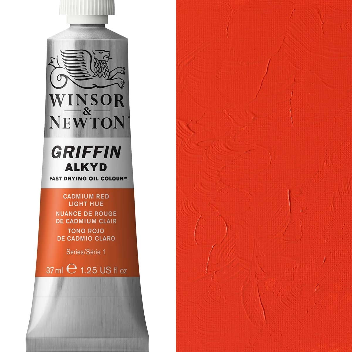 Winsor et Newton - Griffin Alkyd Huile Couleur - 37 ml - Cadmium Red Light Hue