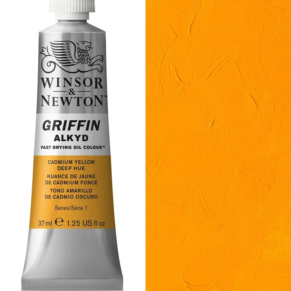 Winsor und Newton - Griffin Alkyd Ölfarbe - 37 ml - Cadmium Yellow Deep Hue