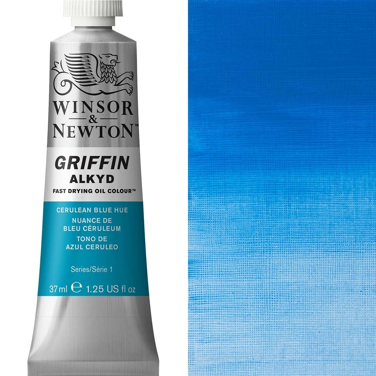 Winsor und Newton - Griffin Alkyd Ölfarbe - 37 ml - Cerulean Blue Hue