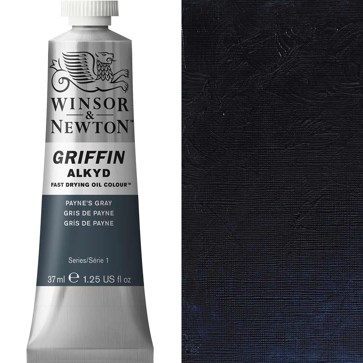 Winsor und Newton - Griffin Alkyd Ölfarbe - 37 ml - Paynes Gray