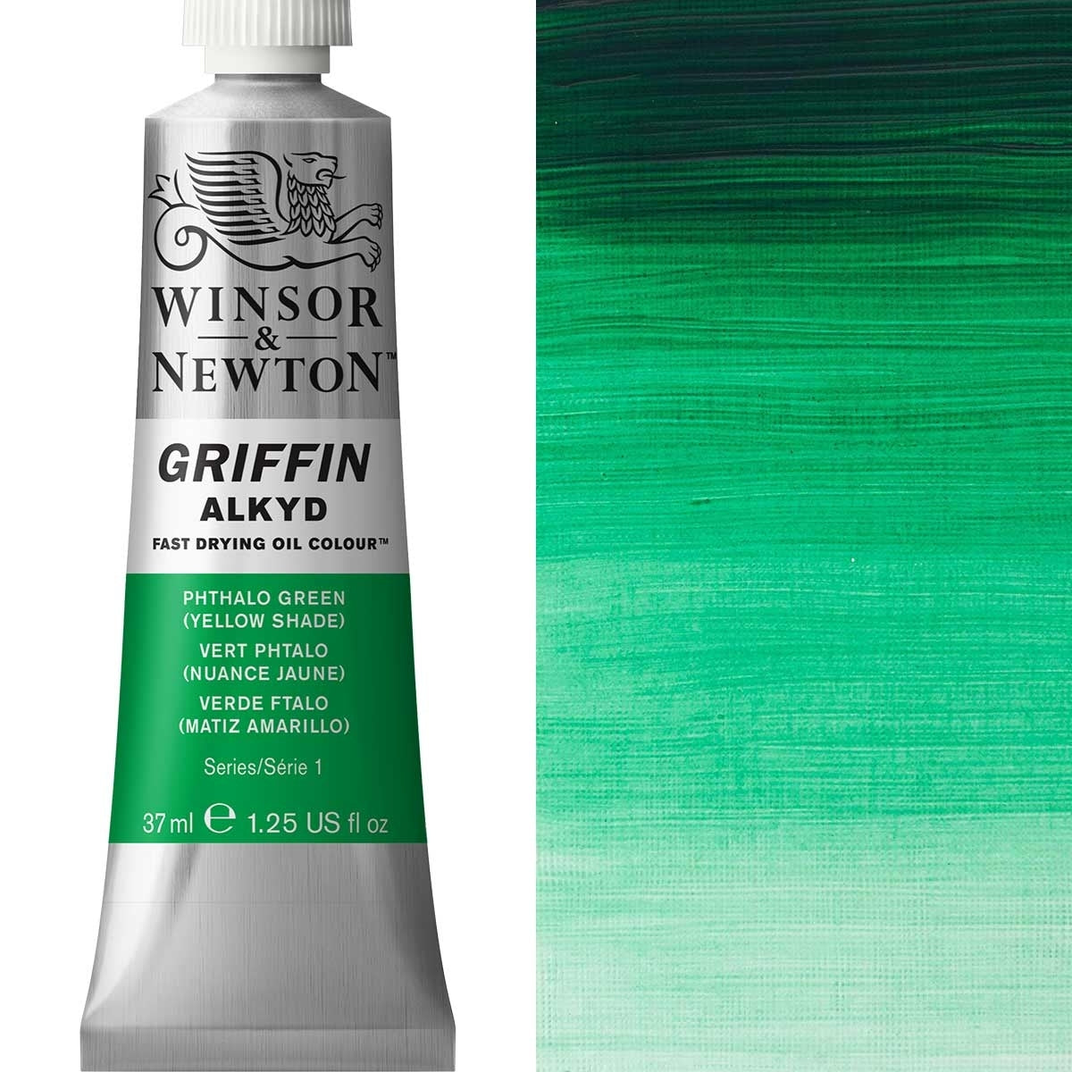 Winsor en Newton - Griffin Alkyd Oil Color - 37 ml - PhThalo Green Geel