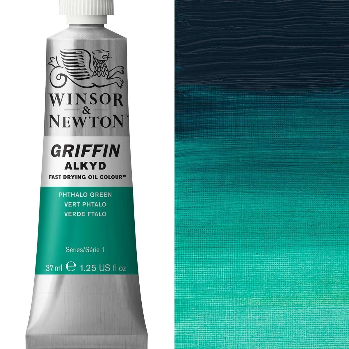 Winsor en Newton - Griffin Alkyd Oil Color - 37 ml - Phthalo Green