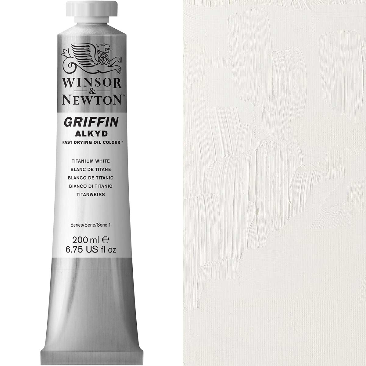 Winsor und Newton - Griffin Alkyd Ölfarbe - 200 ml - Titanweiß
