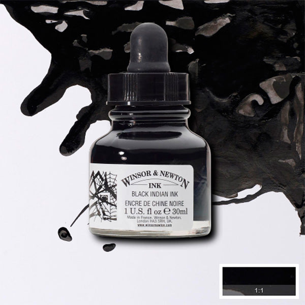Winsor and Newton - Drawing Ink - 30ml - Dropper Black