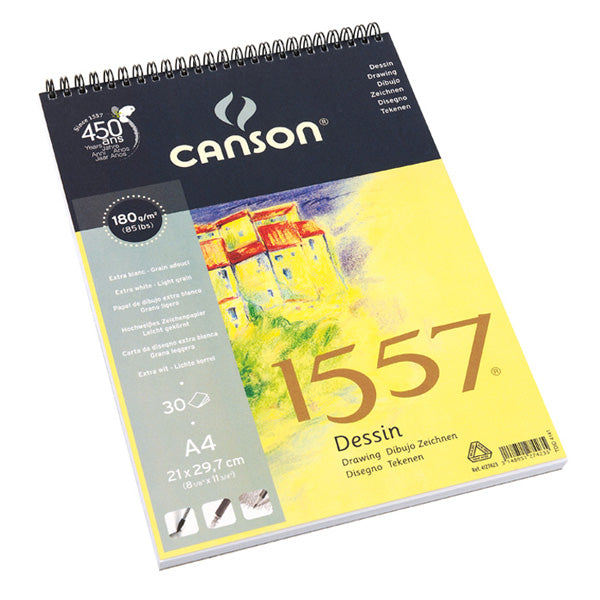 Canson - 1557 Sprial Pad - A4 180gsm - 30 sheets