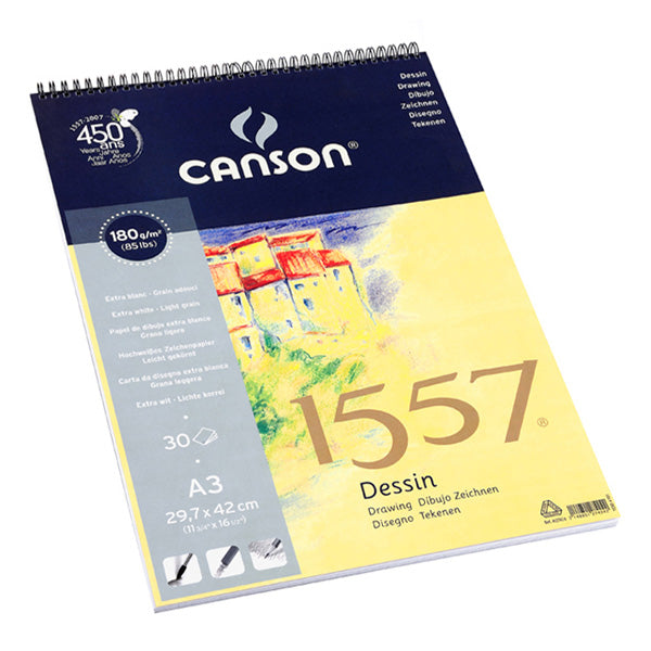 Canson - 1557 Sprial Pad - A3 180GSM - 30 Blätter