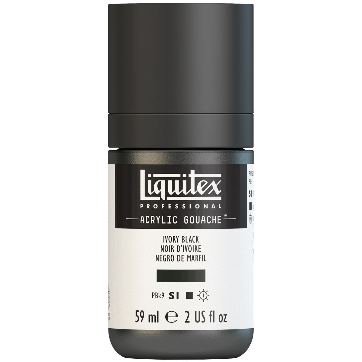 Liquitex - Acrylic Gouache 59ml S1 - Ivory Black