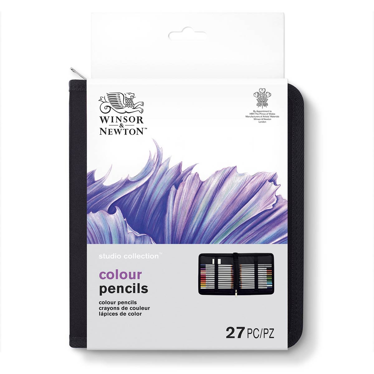 Winsor Newton - Ensemble portefeuille de crayons de couleur de la collection Studio