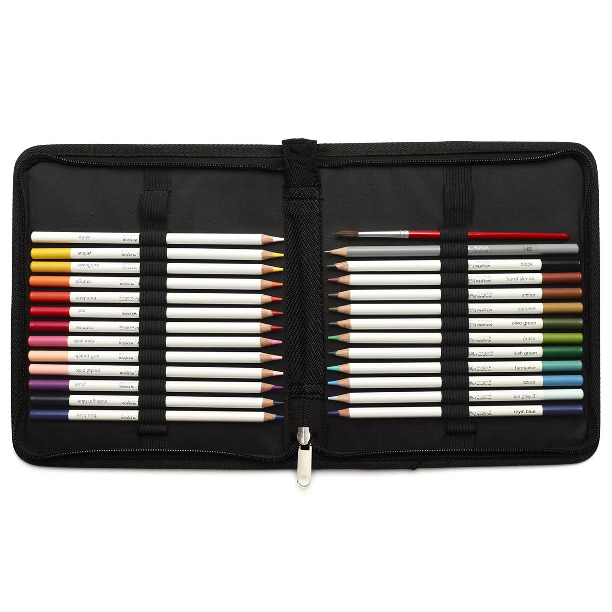 Winsor Newton-Ensemble de portefeuille de crayons aquarelle de la collection Studio