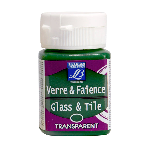 Lefranc & Bourgeois - Vernice di vetro e piastrelle - 50 ml di verde lime trasparente