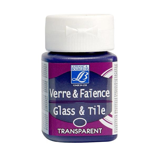 Lefranc & Bourgeois - 50 ml Transparent Parma Violet - L & B Glass & Fliesenfarbe