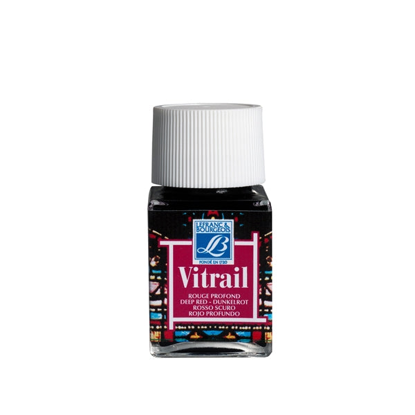 Lefranc & Bourgeois - VITRAIL Glass & Tile Paint - 50 ml di rosso intenso