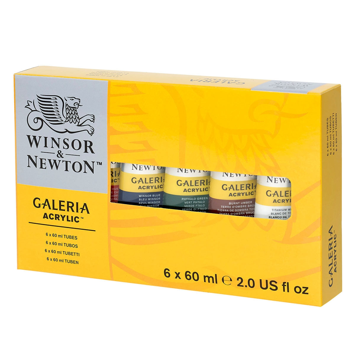 Winsor et Newton - Couleur en acrylique Galeria - ensemble de tubes - 6 x 60 ml
