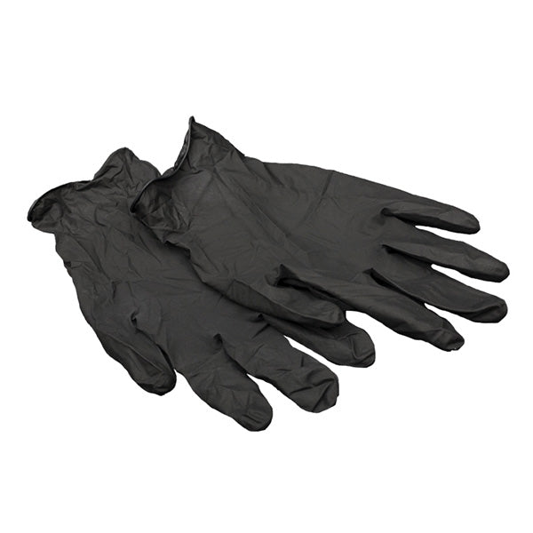 Montana - Black Latex Gloves  Size Medium Box of 100