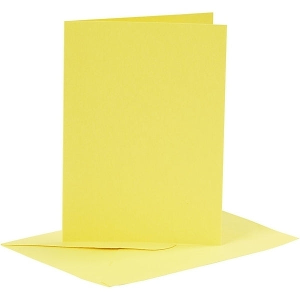 Creëer Craft - Cards & Envelopes - 10.5x15cm 6pack geel