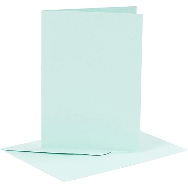 Créer Craft - Cartes et enveloppes - 10.5x15cm 6pack bleu clair
