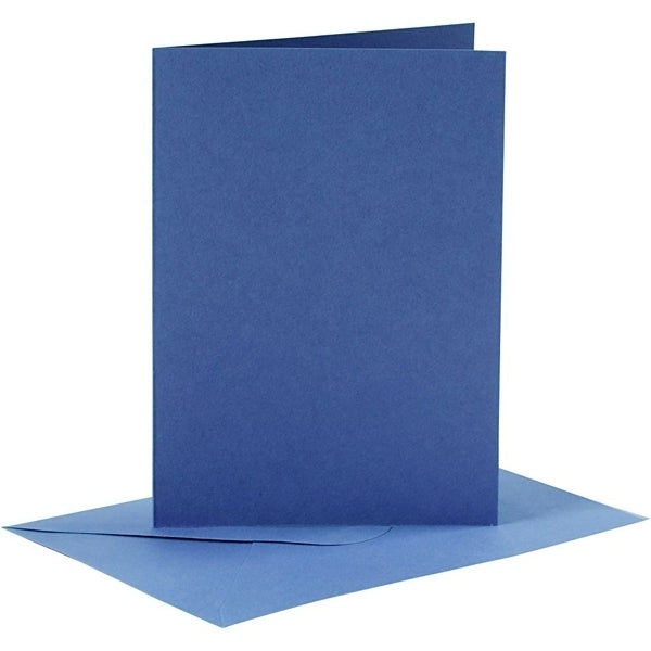 Create Craft - Cards & Envelopes - 10.5x15cm 6pack blue