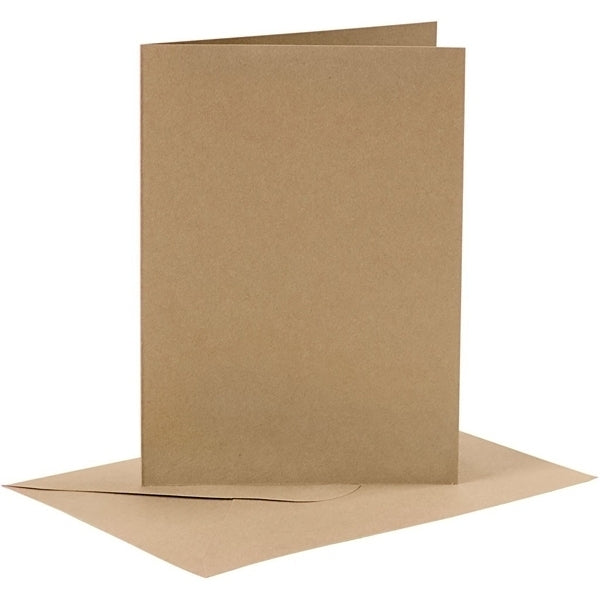 Create Craft - Cards & Envelopes - 10.5x15cm 6pack natural