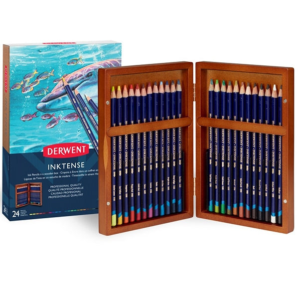 Derwent - 24 X Inktense Pencil - Box in legno