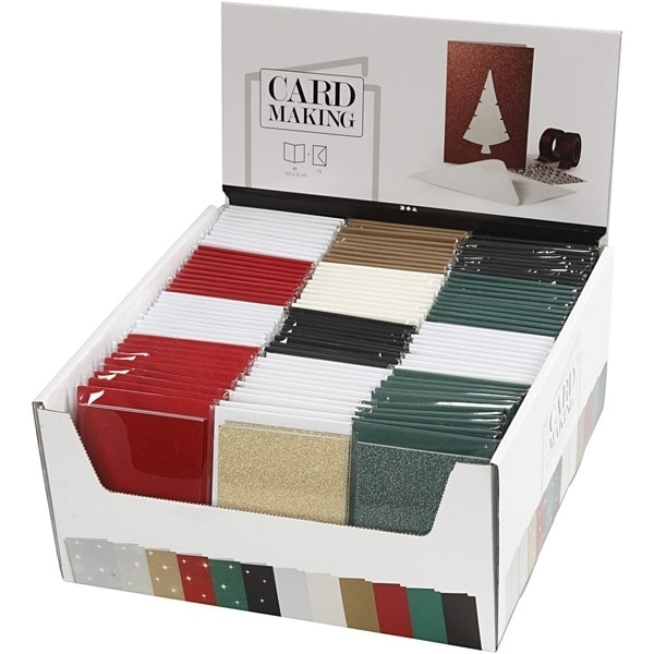 Create Craft - Cards & Envelopes - A6 12 10packs Christmas Colour